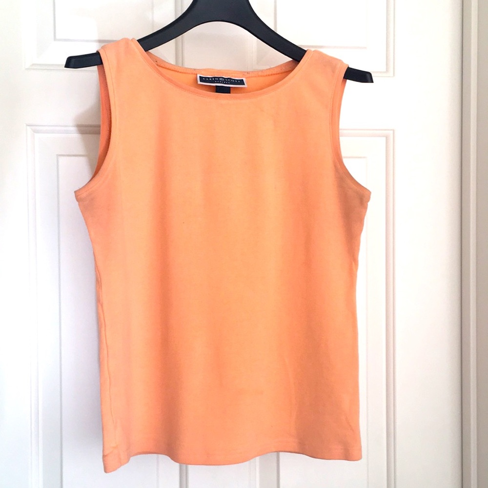 Karen Scott Tank Top Petite Medium Peach Sleeveless top